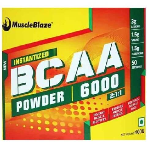 MuscleBlaze BCAA 6000 Amino Acid Powder, 0.88 lb 50 Servings (Tangy Orange) MuscleBlaze BCAA 6000 Amino Acid Powder, 0.88 lb 50 Servings (Tangy Orange)