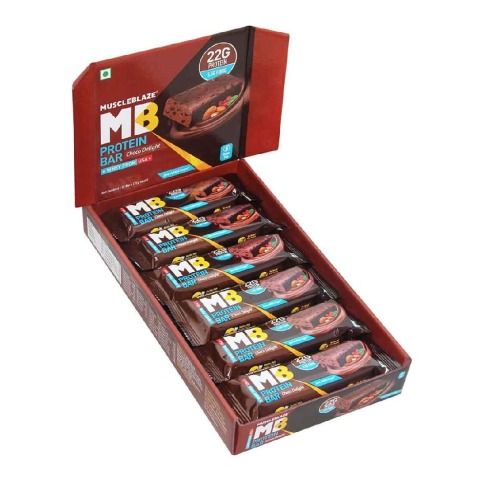 MuscleBlaze Protein Bar (22g Protein), 12 Piece(s)/Pack Choco Delight OLD MuscleBlaze Protein Bar (22g Protein), 12 Piece(s)/Pack Choco Delight OLD