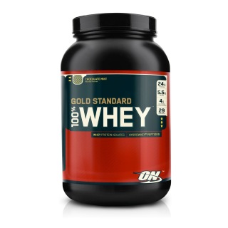 ON (Optimum Nutrition) Gold Standard 100% Whey Protein, Chocolate Mint 2 Lb
