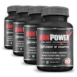 Man Power X Pack of 4, 240 capsules Unflavoured