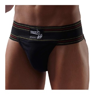 Wolf Athletic Supporter Back Covered, Black Small