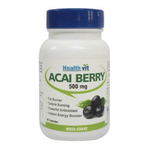 Healthvit Pure Acai Berry (500mg), 60 capsules Unflavoured Healthvit Pure Acai Berry (500mg), 60 capsules Unflavoured