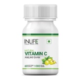 INLIFE Natural Vitamin C Amla Extract for Immunity(1000mg),  60 capsules  Unflavoured 