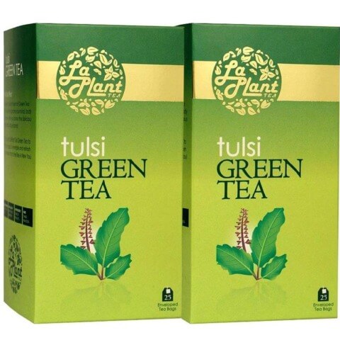 Laplant Tulsi Green Tea, 25 Piece(s)/Pack Tulsi(Pack of 2) Laplant Tulsi Green Tea, 25 Piece(s)/Pack Tulsi(Pack of 2)