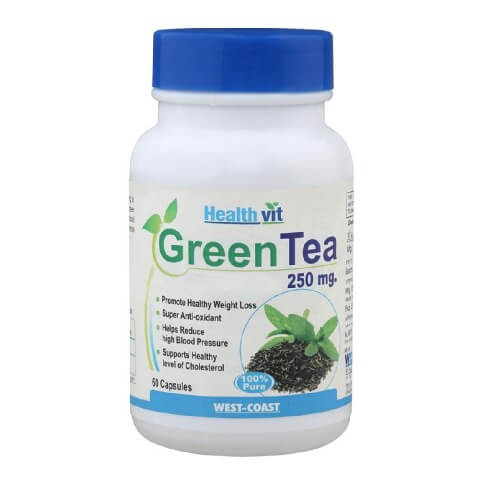 Healthvit Green Tea 250 mg, 60 capsules Unflavoured Healthvit Green Tea 250 mg, 60 capsules Unflavoured