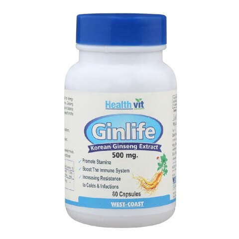 Healthvit Ginlife Ginseng Extract (500mg), 60 capsules Healthvit Ginlife Ginseng Extract (500mg), 60 capsules