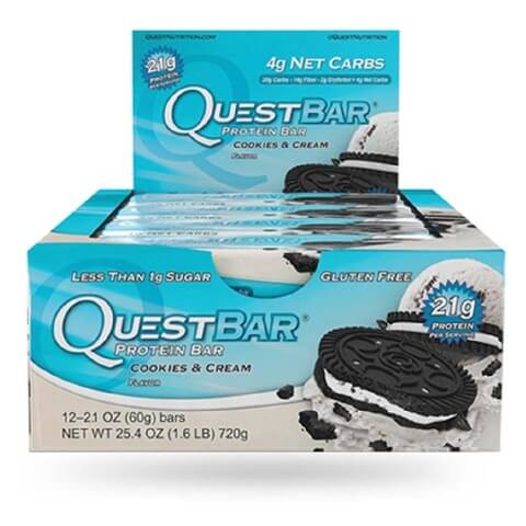 Quest Protein Bar, 12 Piece(s)/Pack Cookies & Cream Quest Protein Bar, 12 Piece(s)/Pack Cookies & Cream