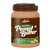 Alpino Peanut Butter (Unsweetened),  2.4 kg  Natural Crunch 