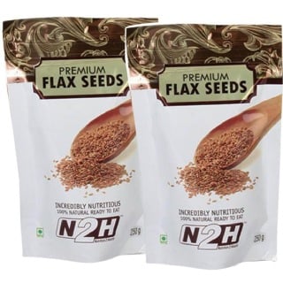 N2H Premium Flax Seeds (Pack of 2), 0.250 kg