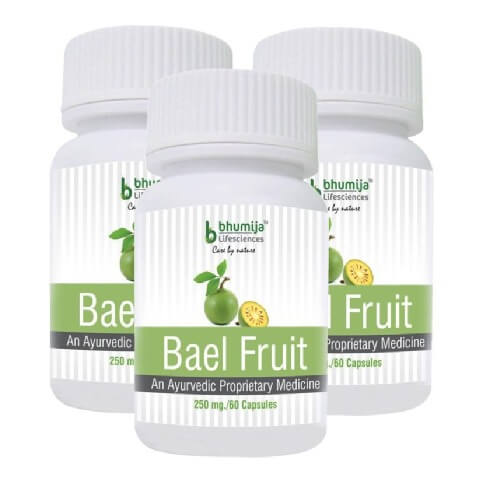 Bhumija Bael Fruit (Pack of 3), 60 capsules Bhumija Bael Fruit (Pack of 3), 60 capsules