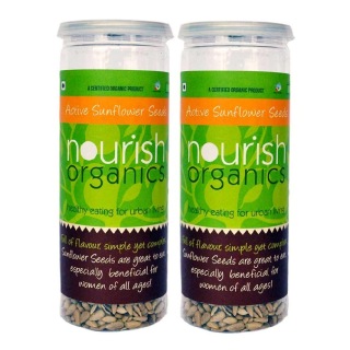 Nourish Organics Active Sunflower Seeds (Pack of 2), Unflavoured 150 g