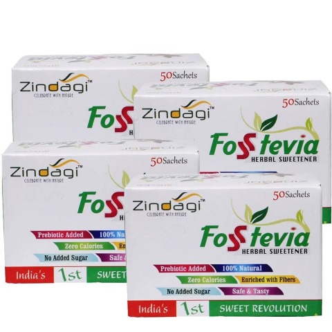 Zindagi Fosstevia Sachets (Pack of 4), 50 Piece(s)/Pack Zindagi Fosstevia Sachets (Pack of 4), 50 Piece(s)/Pack