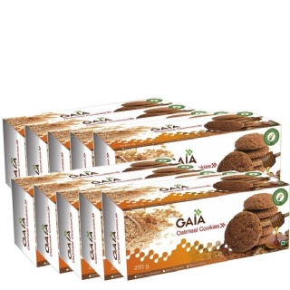 GAIA Oatmeal Cookies (Pack of 10), 200 g Unflavoured
