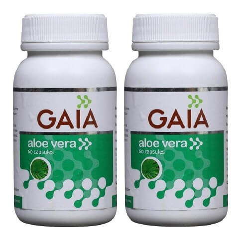 GAIA Aloe Vera Capsules (Pack of 2), 60 capsules GAIA Aloe Vera Capsules (Pack of 2), 60 capsules