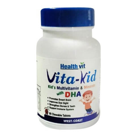 Healthvit Vita-Kid Multivitamin for Kids, Unflavoured 60 chewable tablet(s) Healthvit Vita-Kid Multivitamin for Kids, Unflavoured 60 chewable tablet(s)
