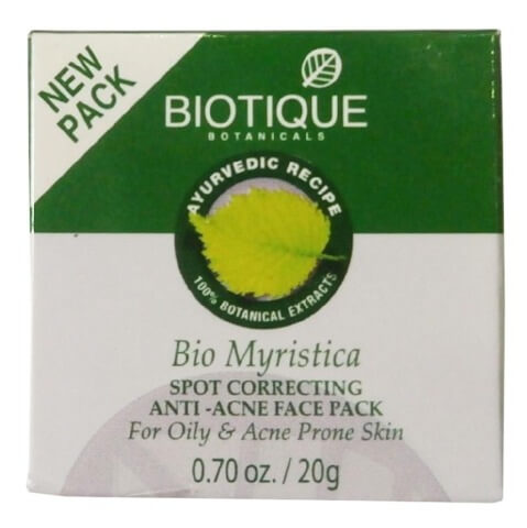 Biotique Bio Myristica Spot Correcting Anti Acne Face Pack, 20 g for Oily & Acne Prone Skin Biotique Bio Myristica Spot Correcting Anti Acne Face Pack, 20 g for Oily & Acne Prone Skin