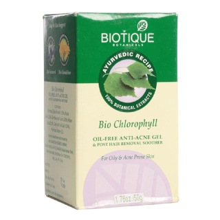 Biotique Bio Chlorophyll, 50 g Oil Free Anti Acne Gel & Post Hair Removal Soother