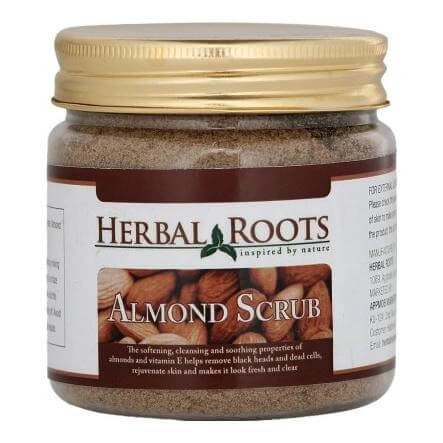 Herbal Roots Almond Scrub, 100 g Softening & Smoothening Herbal Roots Almond Scrub, 100 g Softening & Smoothening
