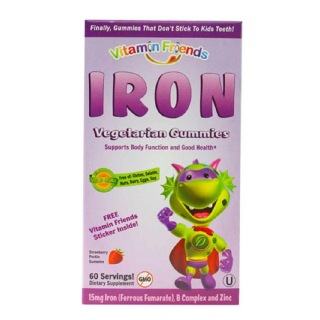 Vitamin Friends Iron Vegetarian Gummies, 60 gummies