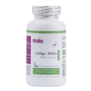 Zenith Nutrition Ginkgo Biloba with Bilberry & Lutein, 120 capsules