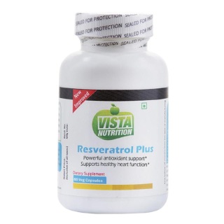 Vista Nutrition Resveratrol with Grape Seed Ext Green Tea & Vitamin C, 60 capsules