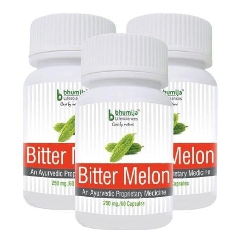 Bhumija Bitter Melon, 60 capsules - Pack of 3 Bhumija Bitter Melon, 60 capsules - Pack of 3