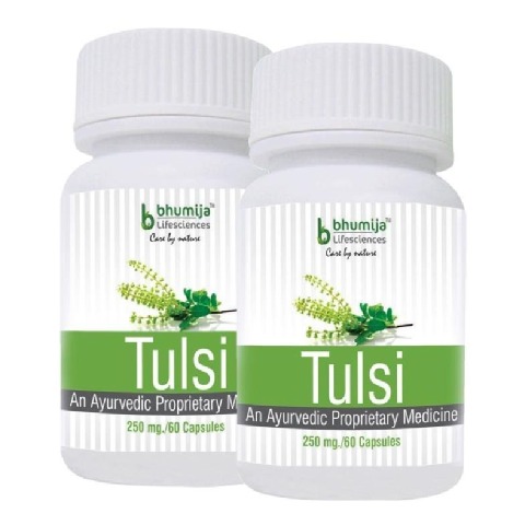 Bhumija Tulsi, 60 capsules - Pack of 2 Bhumija Tulsi, 60 capsules - Pack of 2