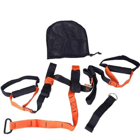 B Fit USA Total Body Suspension Trainer (AB3307), Orange & Black Free Size B Fit USA Total Body Suspension Trainer (AB3307), Orange & Black Free Size