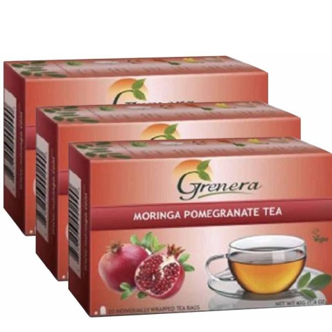 Grenera Moringa Tea, Pomegranate 20 Piece(s)/Pack - Pack of 3 Grenera Moringa Tea, Pomegranate 20 Piece(s)/Pack - Pack of 3