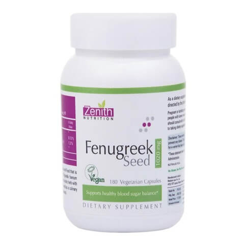 Zenith Nutrition Fenugreek Seed 4, 180 capsules Zenith Nutrition Fenugreek Seed 4, 180 capsules