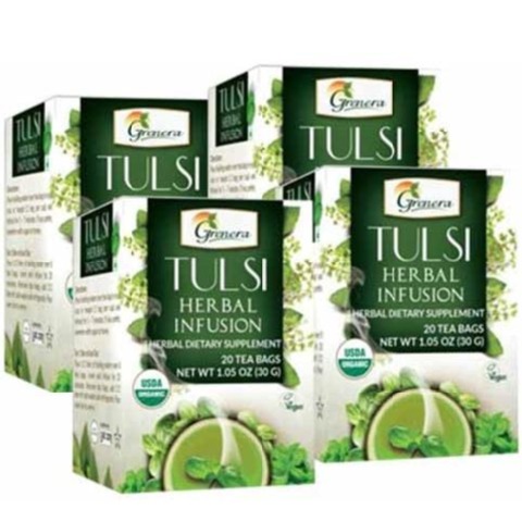 Grenera Tulsi Herbal Infusion, Tulsi 20 Piece(s)/Pack - Pack of 4 Grenera Tulsi Herbal Infusion, Tulsi 20 Piece(s)/Pack - Pack of 4