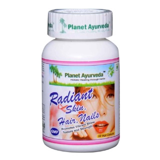 Planet Ayurveda Radiant Skin Hair Nail, 60 veggie capsule(s)