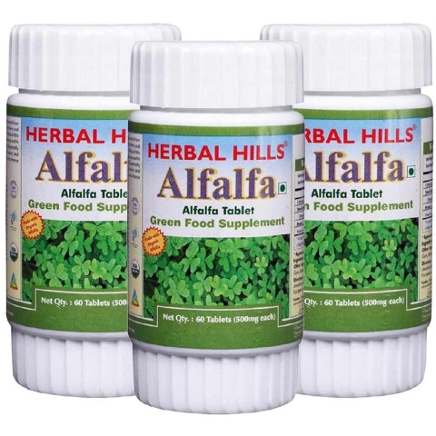 Herbal Hills Alfalfa, 60 tablet(s) - Pack of 3 Herbal Hills Alfalfa, 60 tablet(s) - Pack of 3