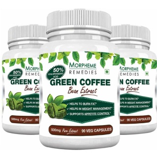 Morpheme Remedies Green Coffee Bean Extract (500mg) Buy 2 Get 1 Free, 90 veggie capsule(s)