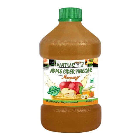 Naturyz Apple Cider Vinegar with Honey, 0.5 L Unflavoured Naturyz Apple Cider Vinegar with Honey, 0.5 L Unflavoured