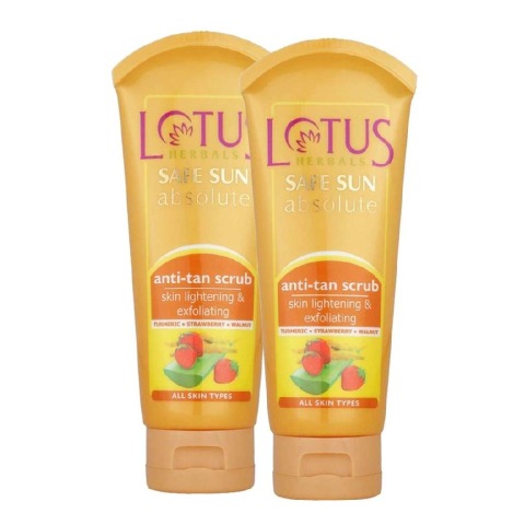 Lotus Herbals Safe Sun Absolute Anti Tan Scrub, 100 g for All Skin - Pack of 2 Lotus Herbals Safe Sun Absolute Anti Tan Scrub, 100 g for All Skin - Pack of 2