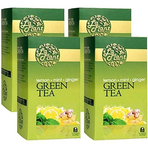 Laplant Green Tea, 25 Piece(s)/Pack Lemon, Mint & Ginger - Pack of 4 Laplant Green Tea, 25 Piece(s)/Pack Lemon, Mint & Ginger - Pack of 4