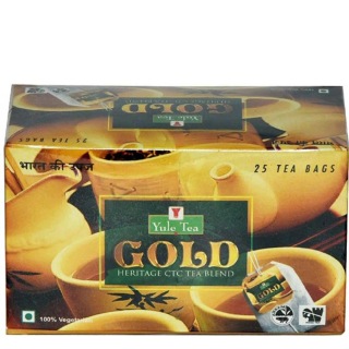 Yule Gold Heritage CTC Blend Tea, Unflavoured 25 Piece(s)/Pack