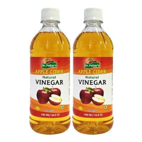 Dr. Patkar's Natural Apple Cider Vinegar - Pack of 2, 0.5 L Unflavoured Dr. Patkar's Natural Apple Cider Vinegar - Pack of 2, 0.5 L Unflavoured