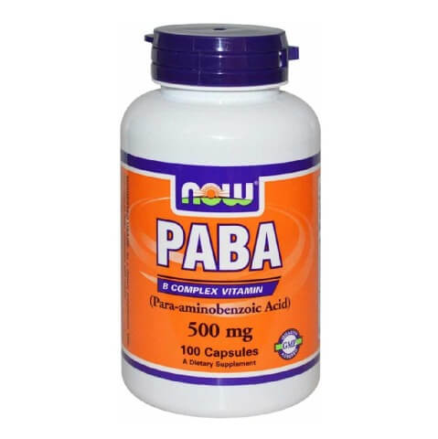 Now PABA (500 mg), Unflavoured 100 capsules Now PABA (500 mg), Unflavoured 100 capsules