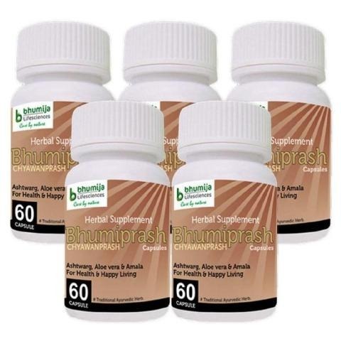 Bhumija Bhumiprash Chyawanprash - Pack of 5, 60 capsules Bhumija Bhumiprash Chyawanprash - Pack of 5, 60 capsules