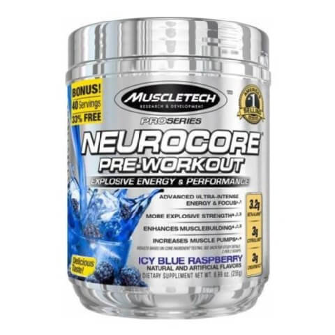 MuscleTech Pro Series Neurocore, 0.56 lb Icy Blue Raspberry MuscleTech Pro Series Neurocore, 0.56 lb Icy Blue Raspberry
