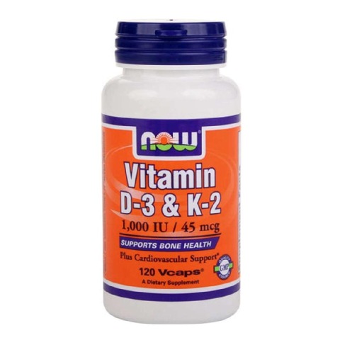 Now Vitamin D3 & K2 (1000 IU), 120 veggie capsule(s) Now Vitamin D3 & K2 (1000 IU), 120 veggie capsule(s)
