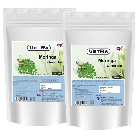 Vetra Moringa Green Tea Loose Leaf - Pack of 2 0.250 kg Unflavoured Vetra Moringa Green Tea Loose Leaf - Pack of 2 0.250 kg Unflavoured