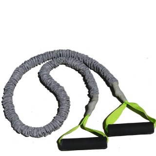 B Fit USA Resistance Tube With Cloth Cover, Gray Free Size