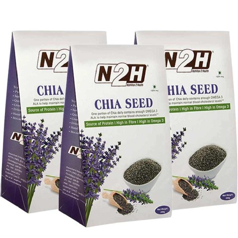 N2H Chia Seed, 200 g - Pack of 3 N2H Chia Seed, 200 g - Pack of 3