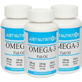 Just Nutrition Omega 3 (1000 mg) Pack of 3, 60 softgels