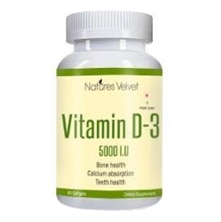 Natures Velvet Vitamin D-3 (5000 IU), 60 softgels Natures Velvet Vitamin D-3 (5000 IU), 60 softgels