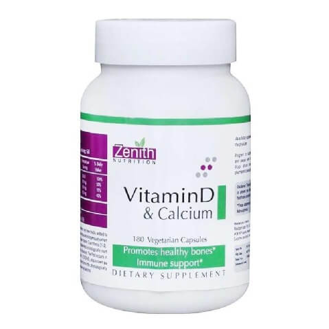 Zenith Nutrition Vitamin D & Calcium, Unflavoured 180 capsules Zenith Nutrition Vitamin D & Calcium, Unflavoured 180 capsules