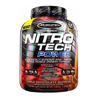 MuscleTech Performance Series NitroTech Power, 4 lb Triple Chocolate